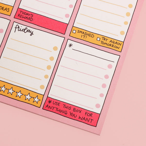 A5 Notepad - Weekly Planner - Let's Get Busy