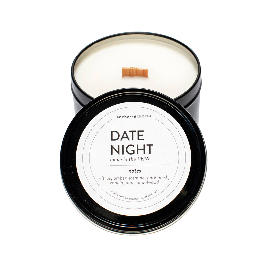 Date Night Wood Wick Travel Tin Candle