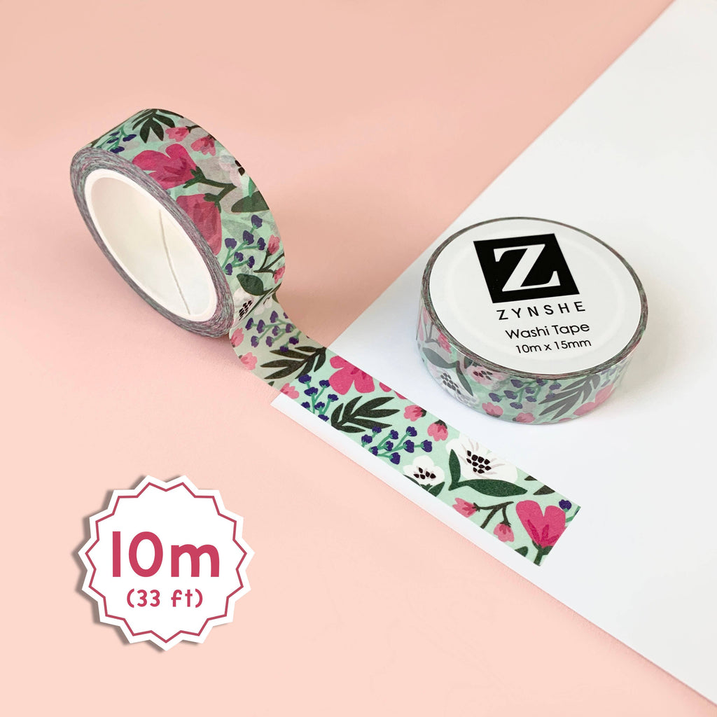 Blue Floral Washi Tape