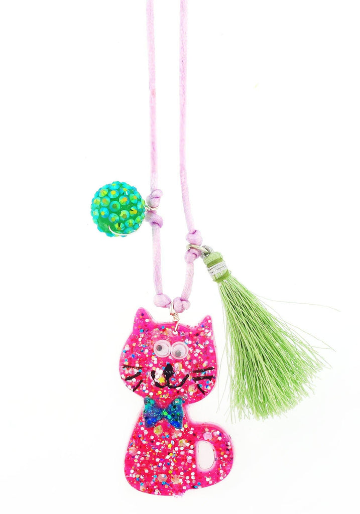 Cat Resin Necklace + Bookmark