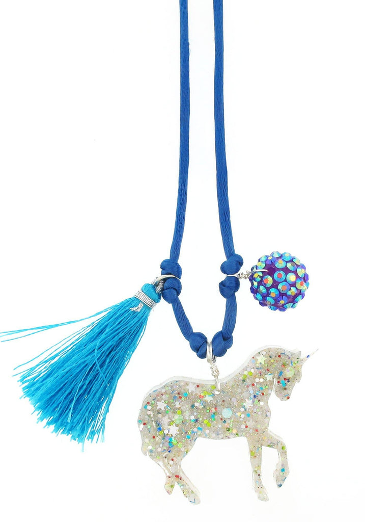 Unicorn Resin Necklace  + Bookmark
