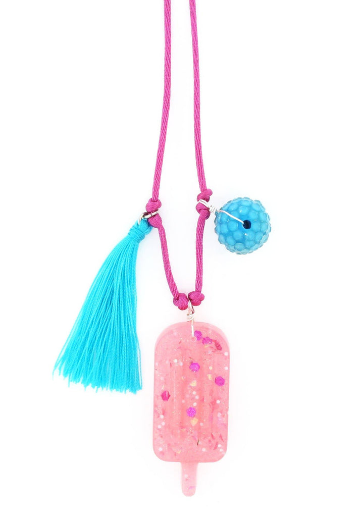 Popsicle Resin Necklace  + Bookmark