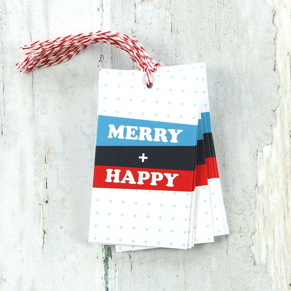 Merry Happy Holiday Gift Tags