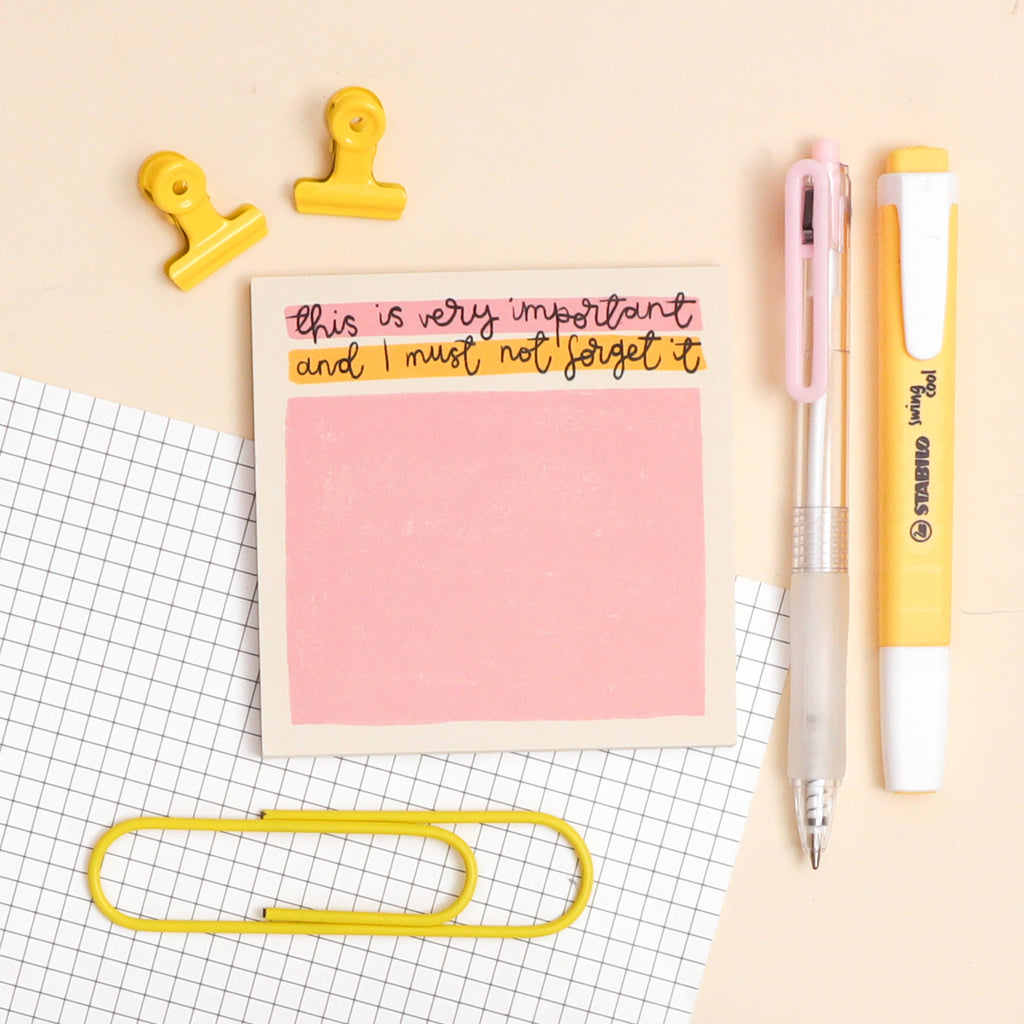 Memo Pad - This is Very Important