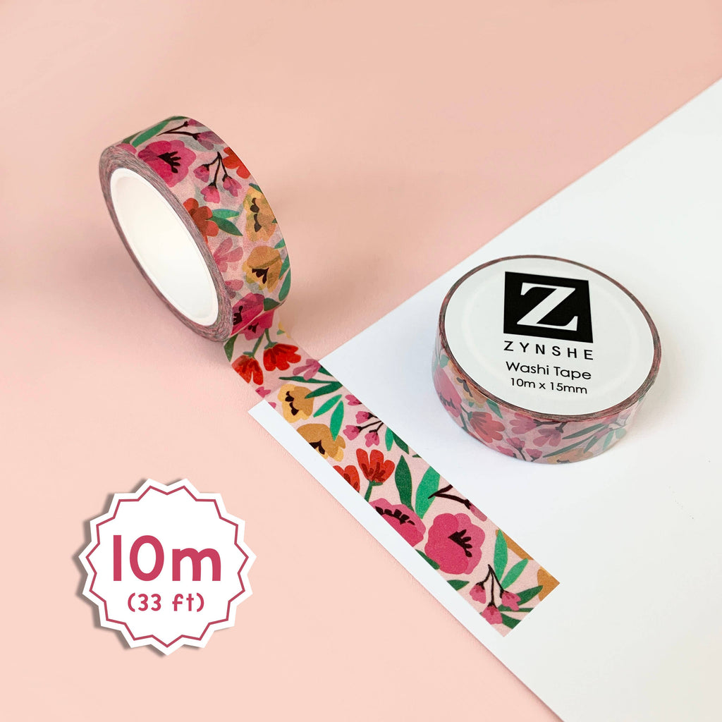 Pink Floral Washi Tape