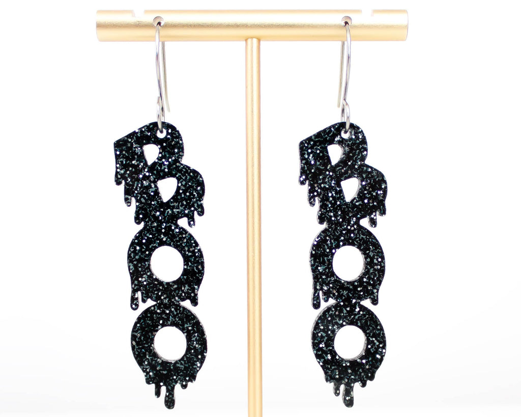 BOO! Acrylic Halloween Earrings