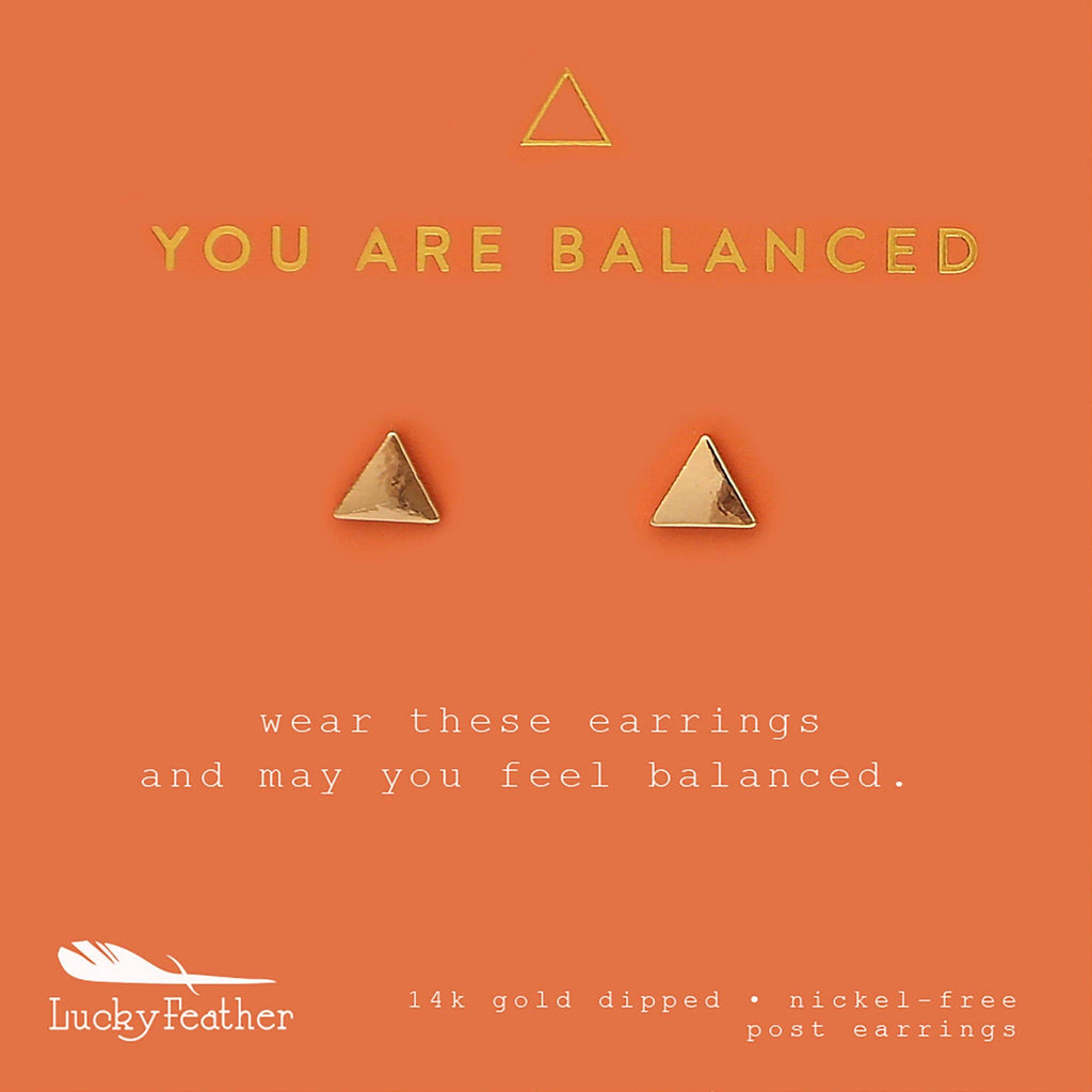 Gold Triangle Earrings