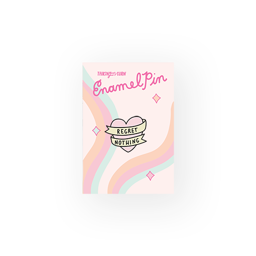 Enamel Pin - Regret Nothing