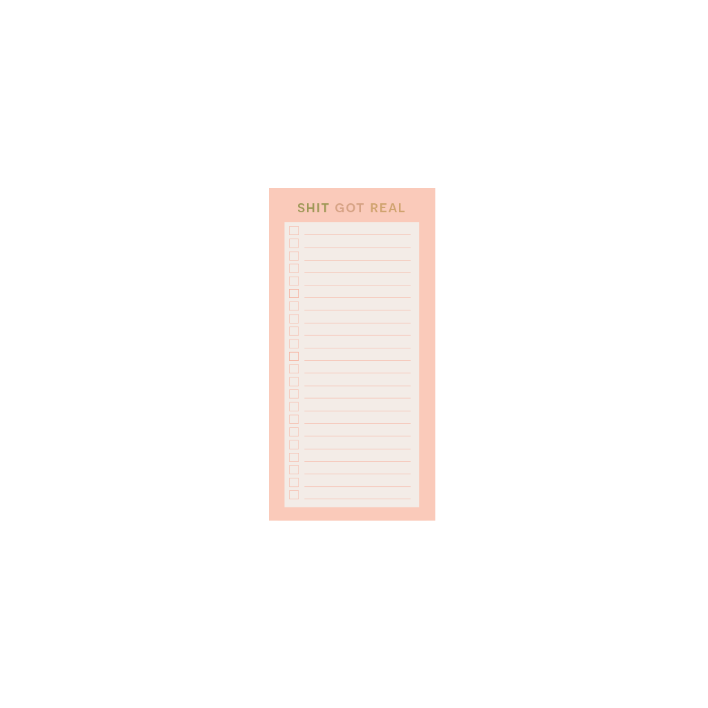 Shit Got Real Tearaway Notepad