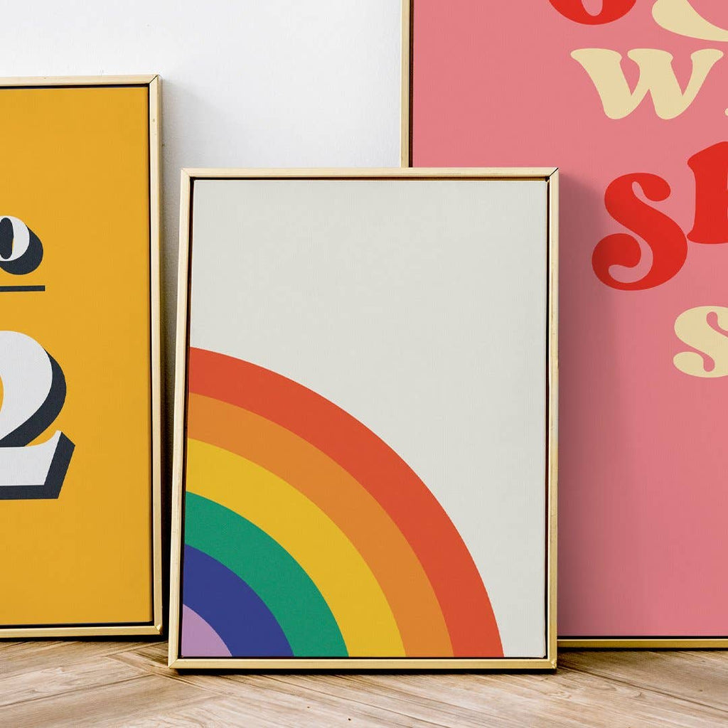 Retro Rainbow Art Print 8x10