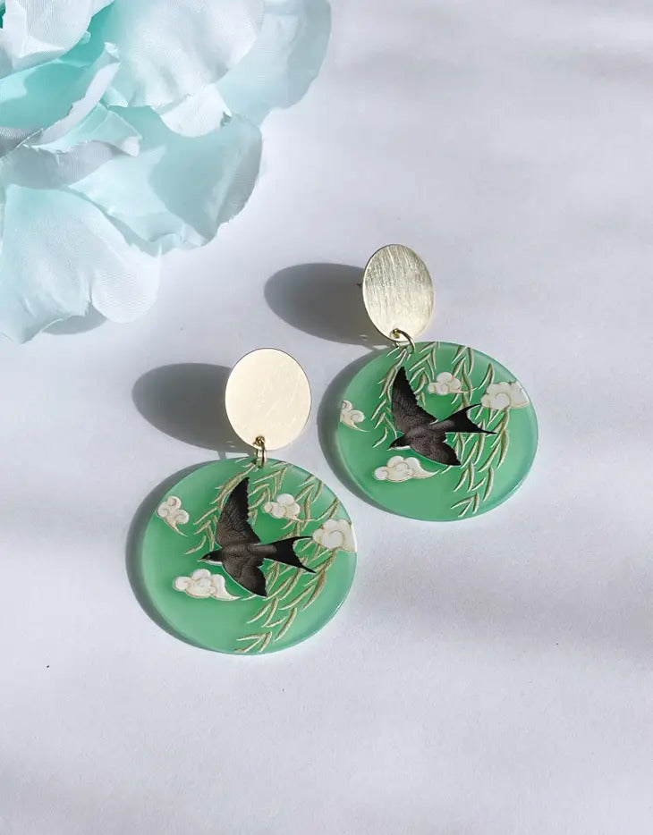 Bird Statement Earrings - Soaring