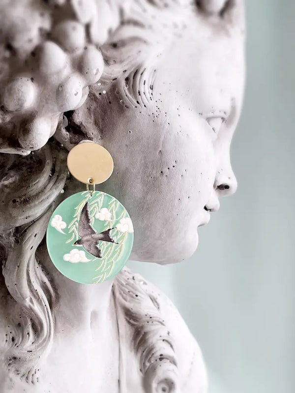 Bird Statement Earrings - Soaring