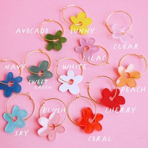 Hilly Hoops: Spring Flower Earrings