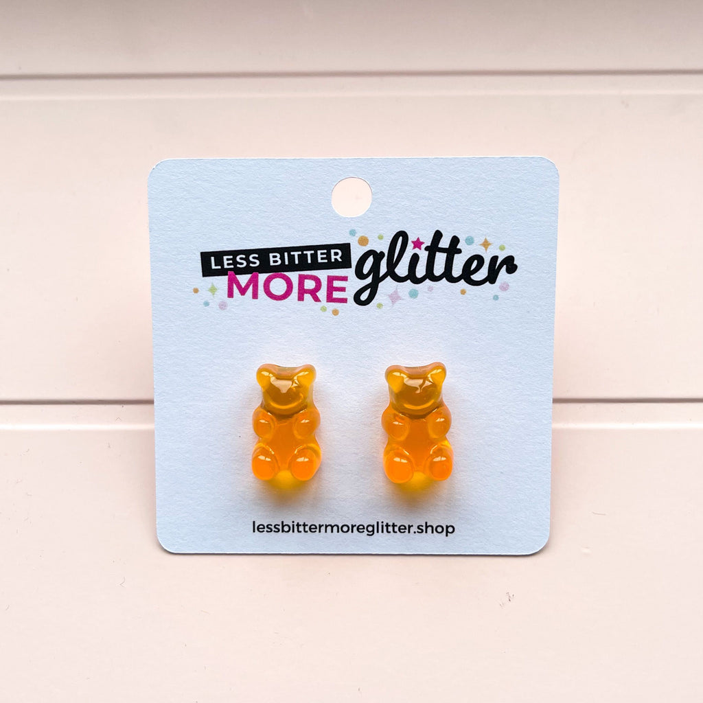 Orange Gummy Bear Earrings