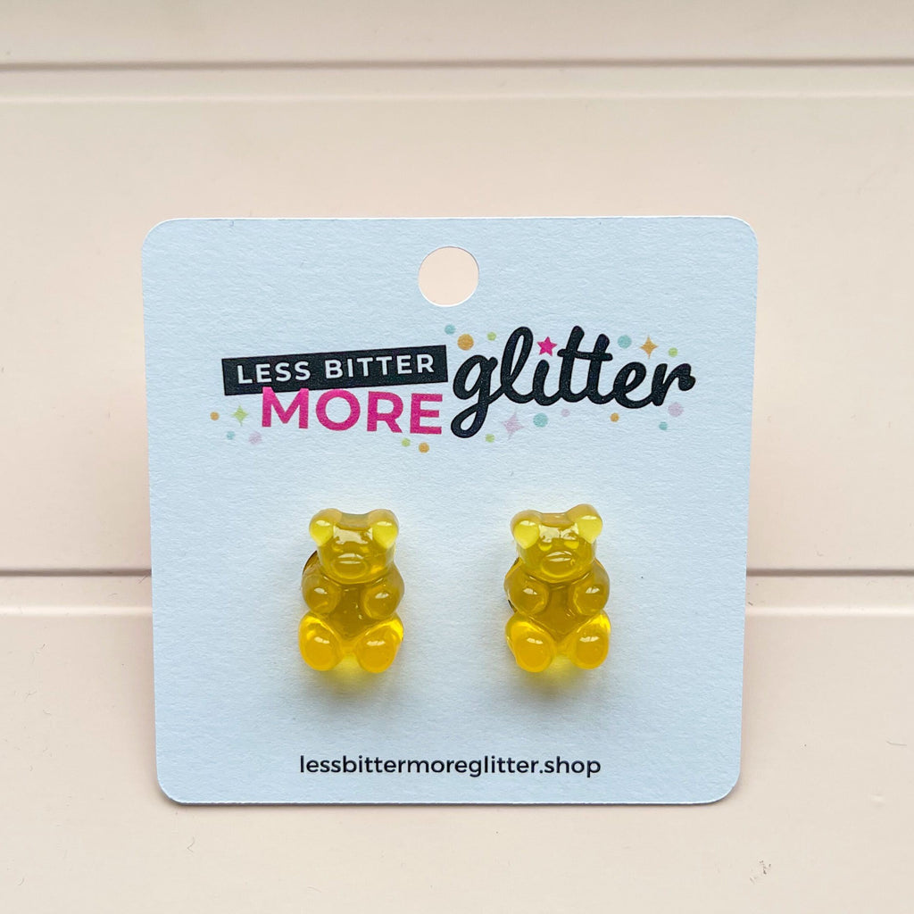 Yellow Gummy Bear Earrings