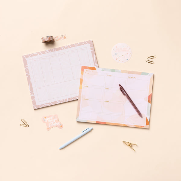 Moonscape Weekday Boxes Tearaway Notepad