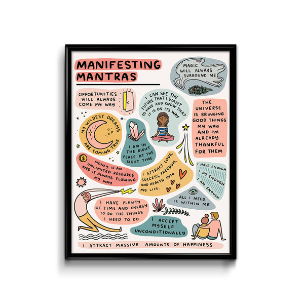 Manifesting Mantras Art Print 8x10