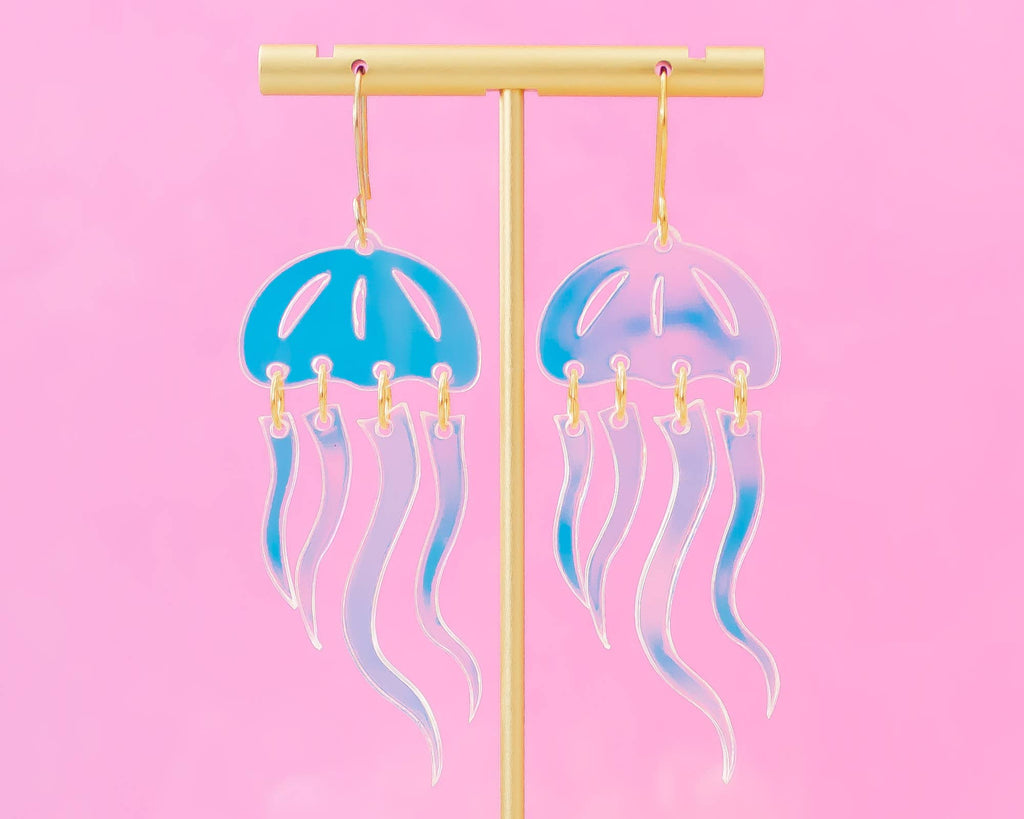 Jellyfish Celestial Acrylic Holographic Earrings