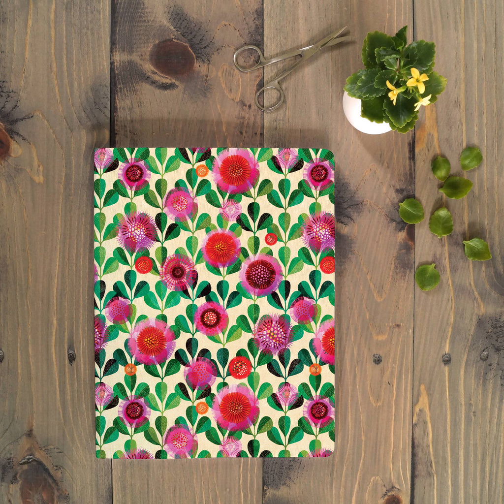 Hand Print Blooms large layflat notebook