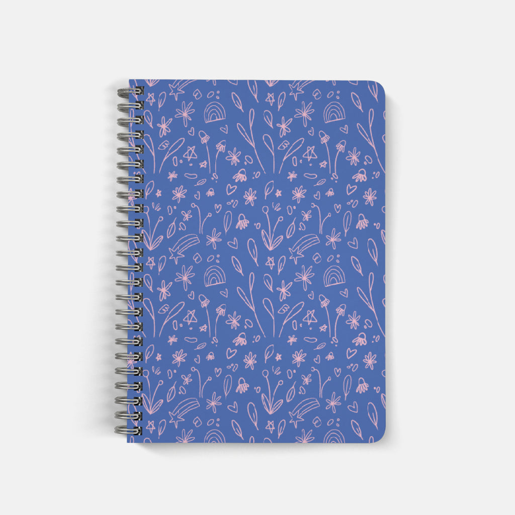 Dot Grid Spiral Notebook - Blue