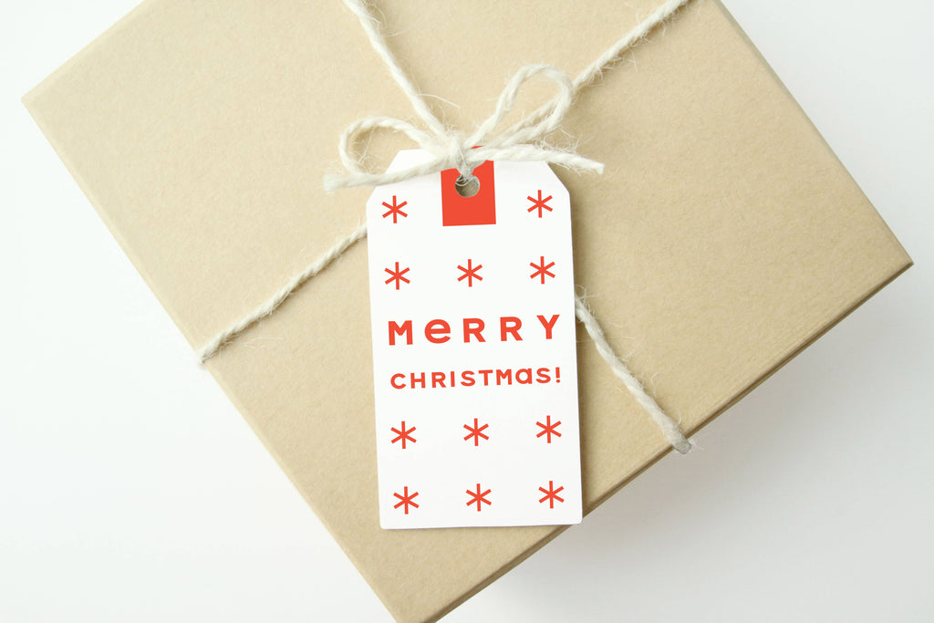 Modern Merry Christmas Gift Tags, Set of 10