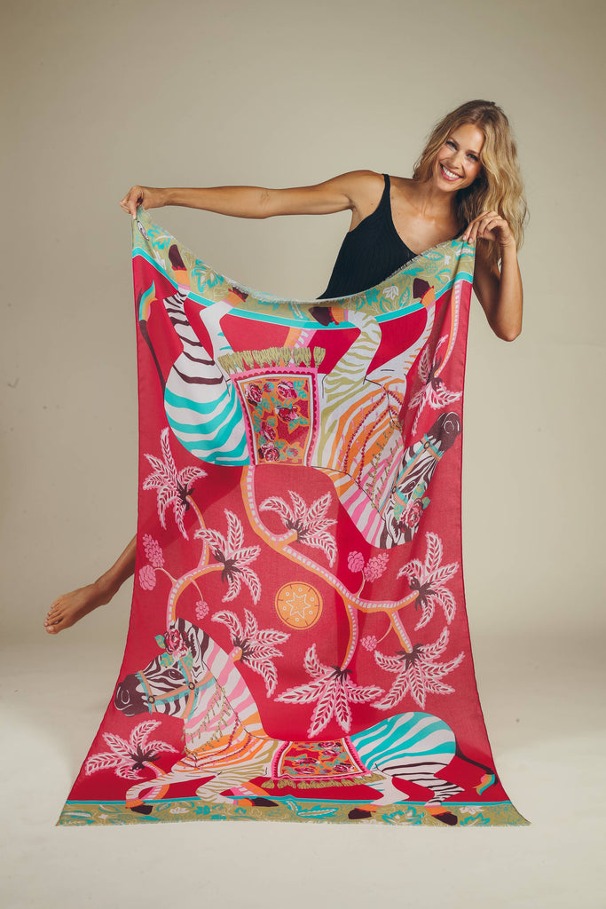 Print Zebra Carnival Scarf