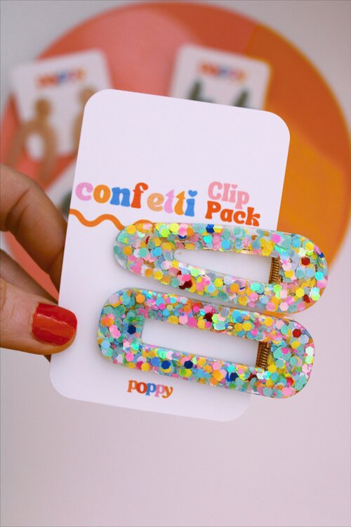 Confetti Hair Clip Duo