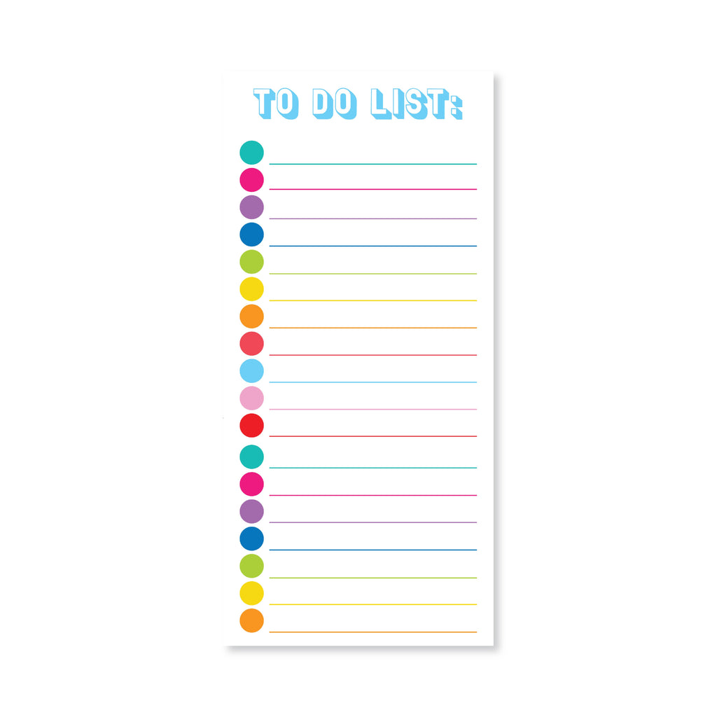 Colorful Dots To-Do List Pad