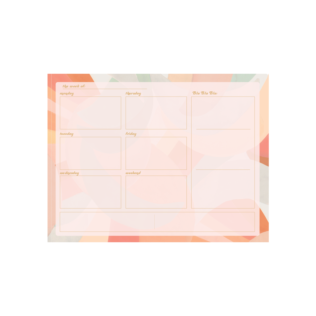Moonscape Weekday Boxes Tearaway Notepad