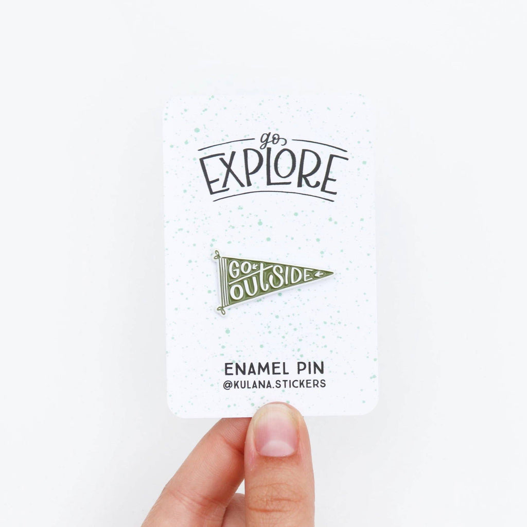 Go Outside Enamel Pin