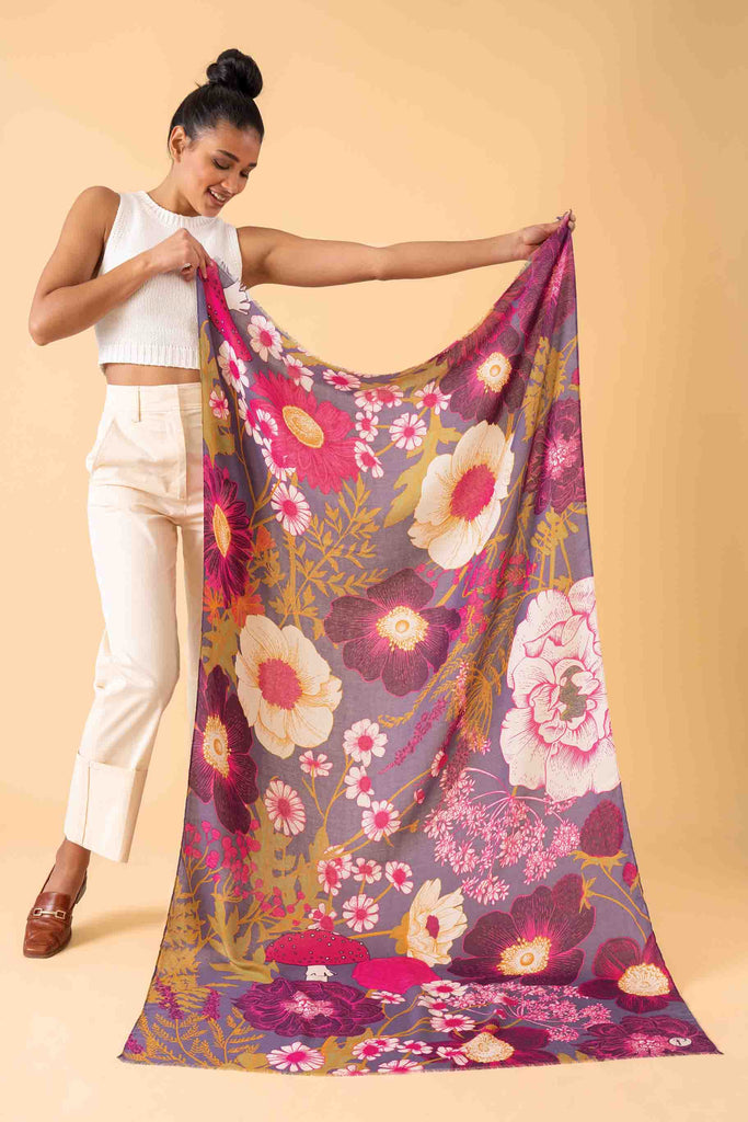 Printed Wild Woodland Scarf
