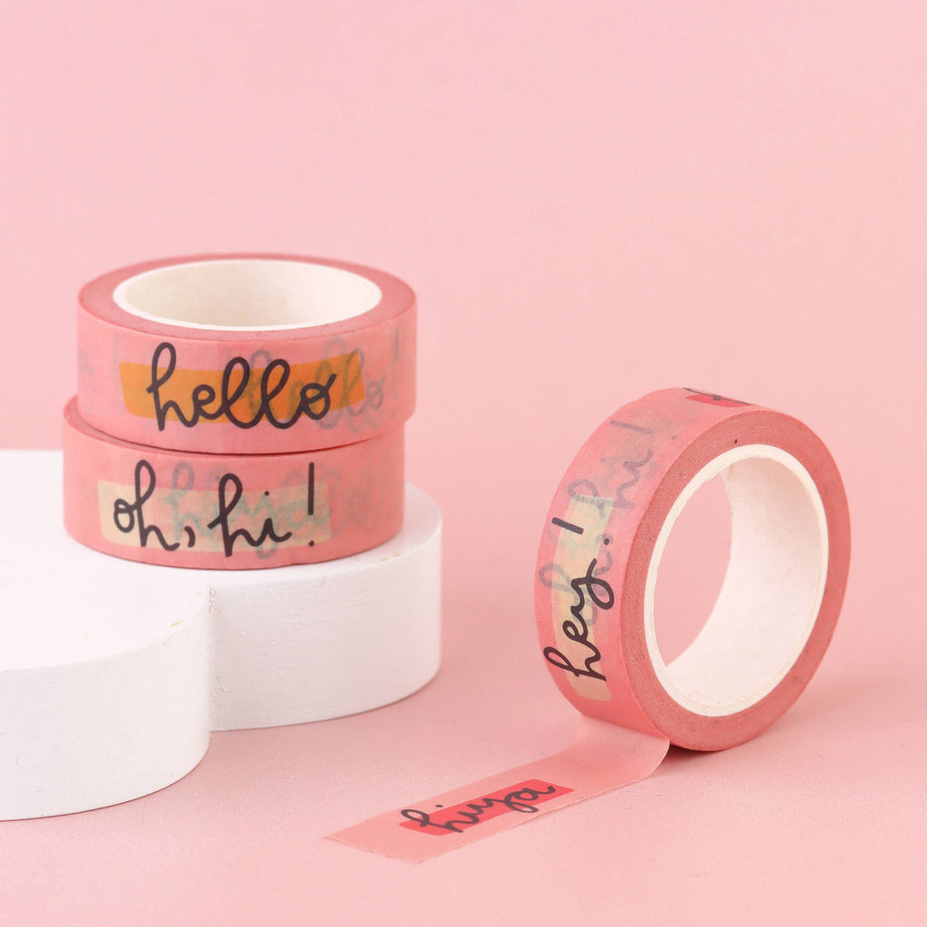 Pink Hello Washi Tape