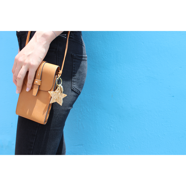 Glitter Keychain - Shape - STAR