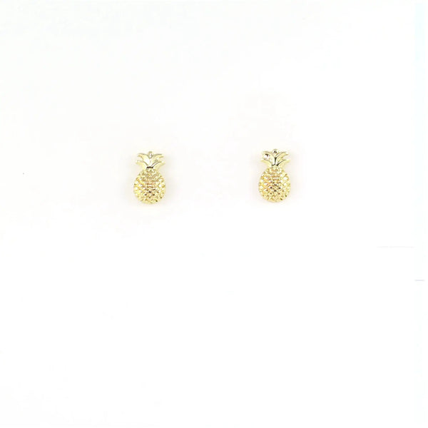Gold Pineapple Earrings