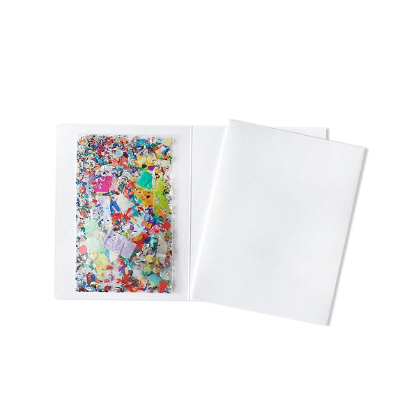 Happy Day Confetti-Filled + Holographic Gold Foil Card