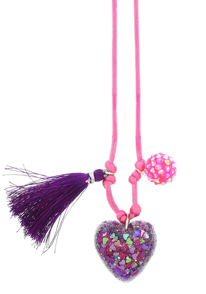 Heart Resin Necklace + Bookmark