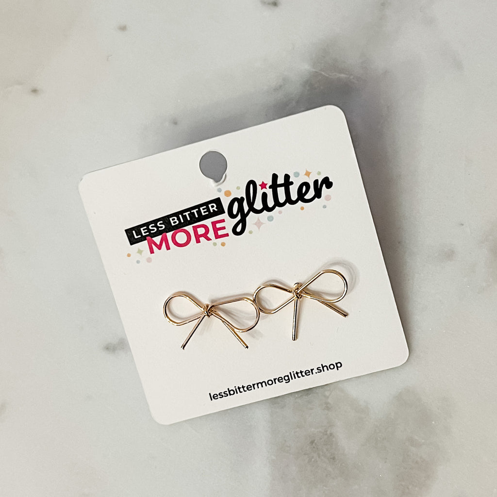 Beautiful + Unique Bow Stud Earrings