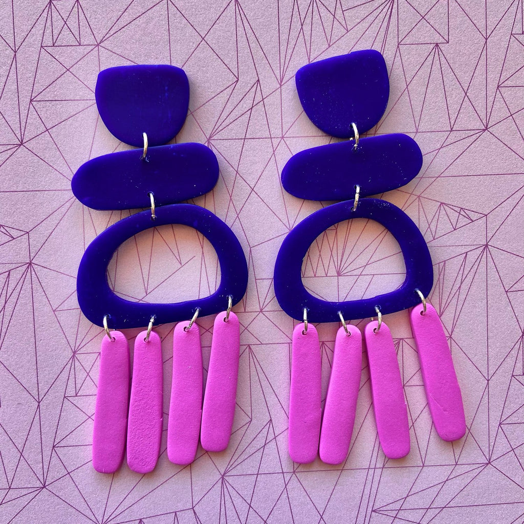 Magenta Rain Earrings
