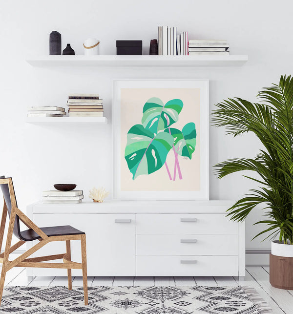 Monstera Plant Illustration - Art Print