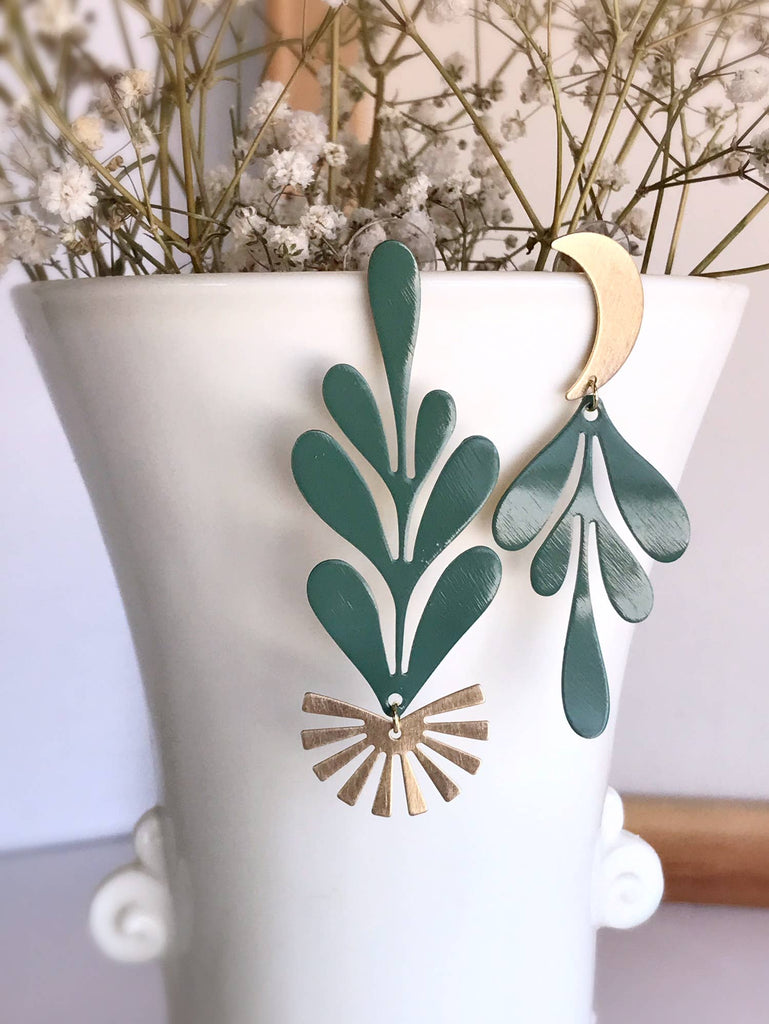 Moon Flower Earrings - Ivy