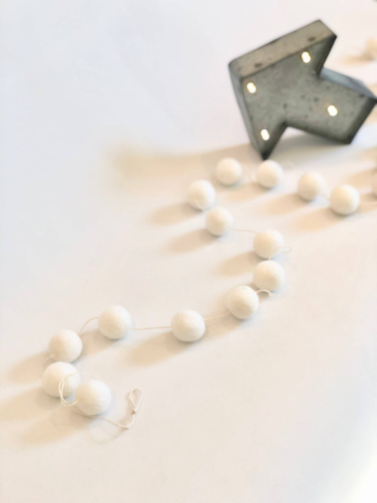 Purity Wool Felt Ball Garland