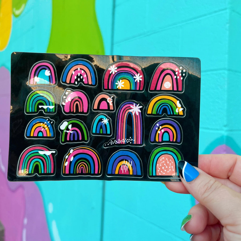 Rainbow Doodle Sticker Sheet