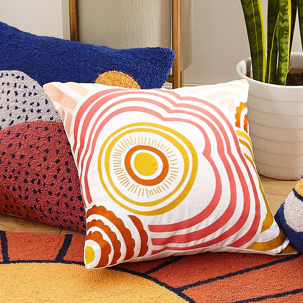 Ripple Embroidered Pillow