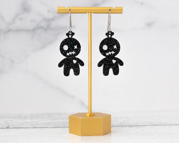 Voodoo Doll Acrylic Halloween Earrings